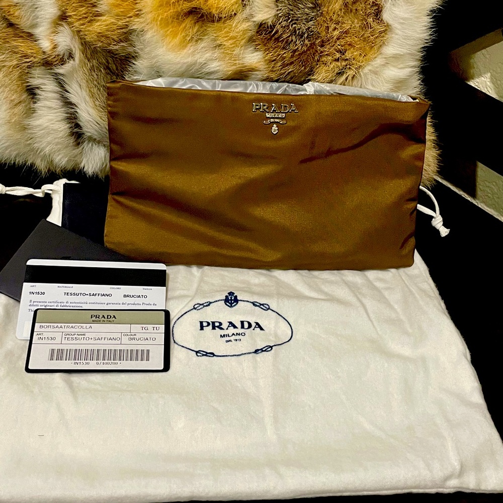 PRADA Tessuto+Saffiano Nylon Wristlet
